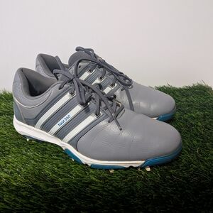 adidas Gray and Blue Men's Athletic Golf Shoes